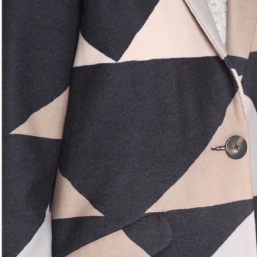 Mara Hoffman Color Block Neutral Car Coat small - Picture 12 of 17